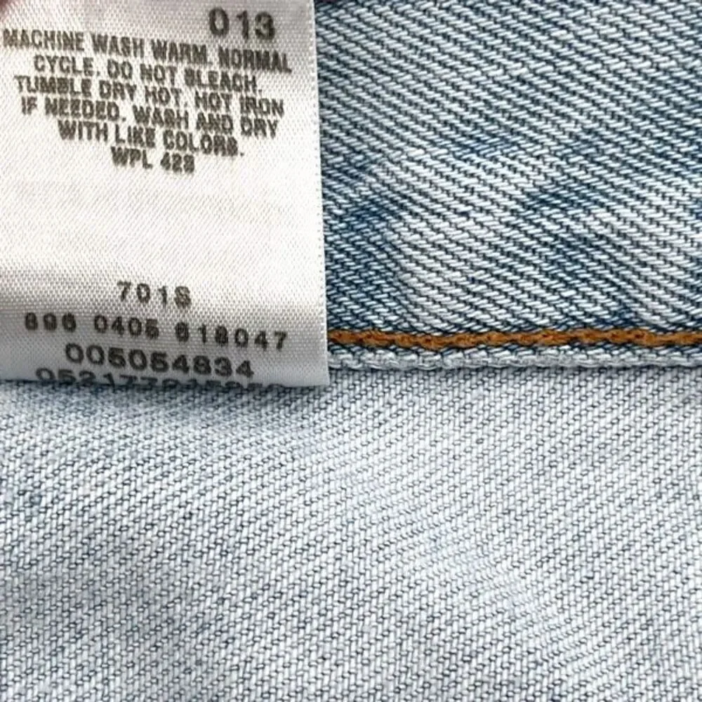Levi's 505 Jeans Men's W40 L30 Blue‎ Denim Regular Fit Straight Leg Light Wash